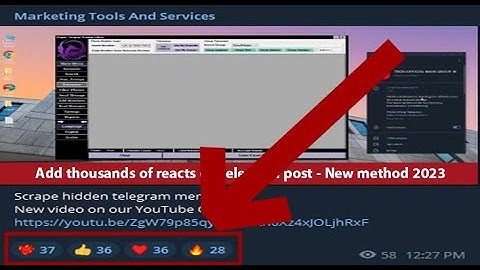 Add thousands of reacts on telegram post - New method 2023