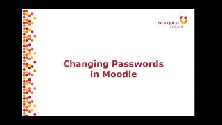 Changing Passwords in Moodle1