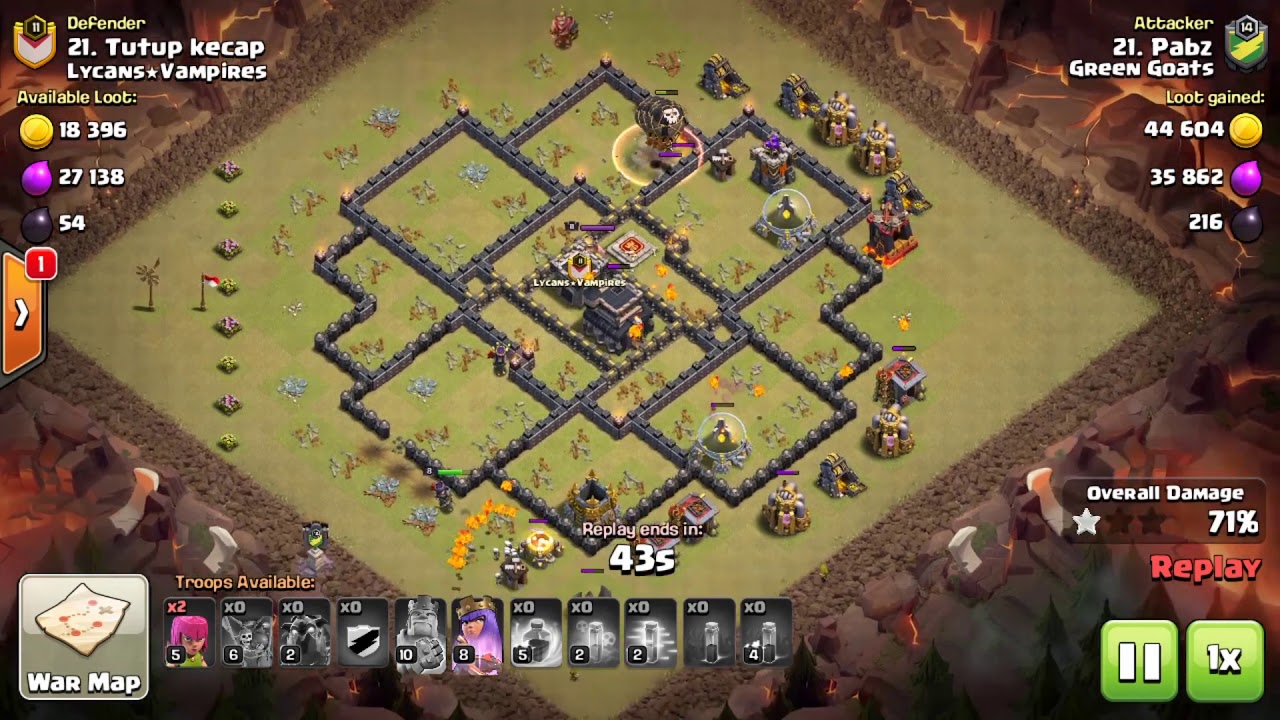 Clash of Clans TH9 Quad LaLoon 3 STAR ATTACK