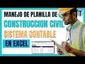 🟢 Planilla de construcción civil 2022 en excel  | Sistema en excel con macros