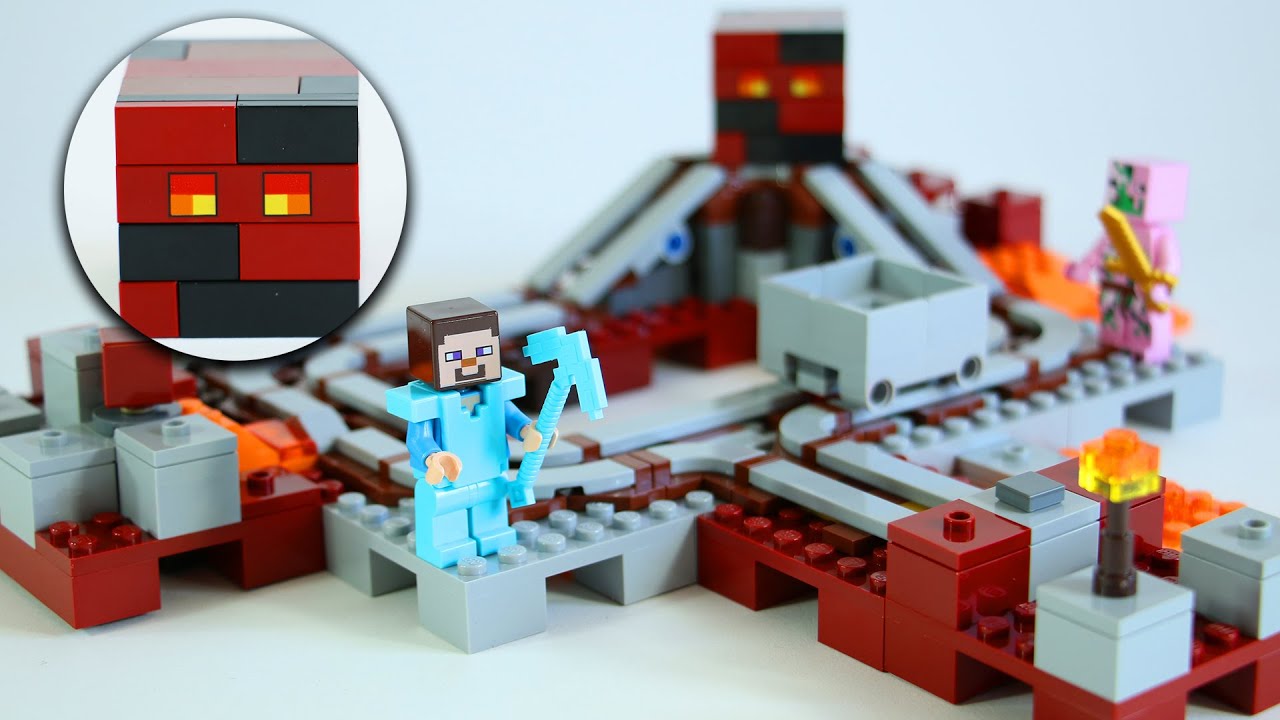 LEGO Minecraft The Nether Railway | Set Review & Speed Build
