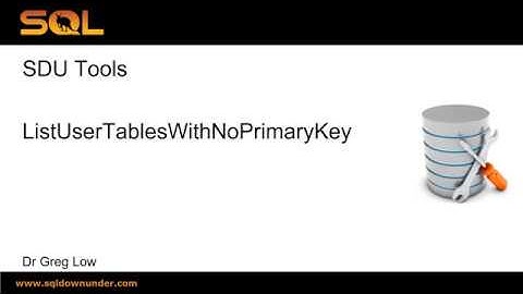 SDU Tools 94   List User Tables with No Primary Key in SQL Server