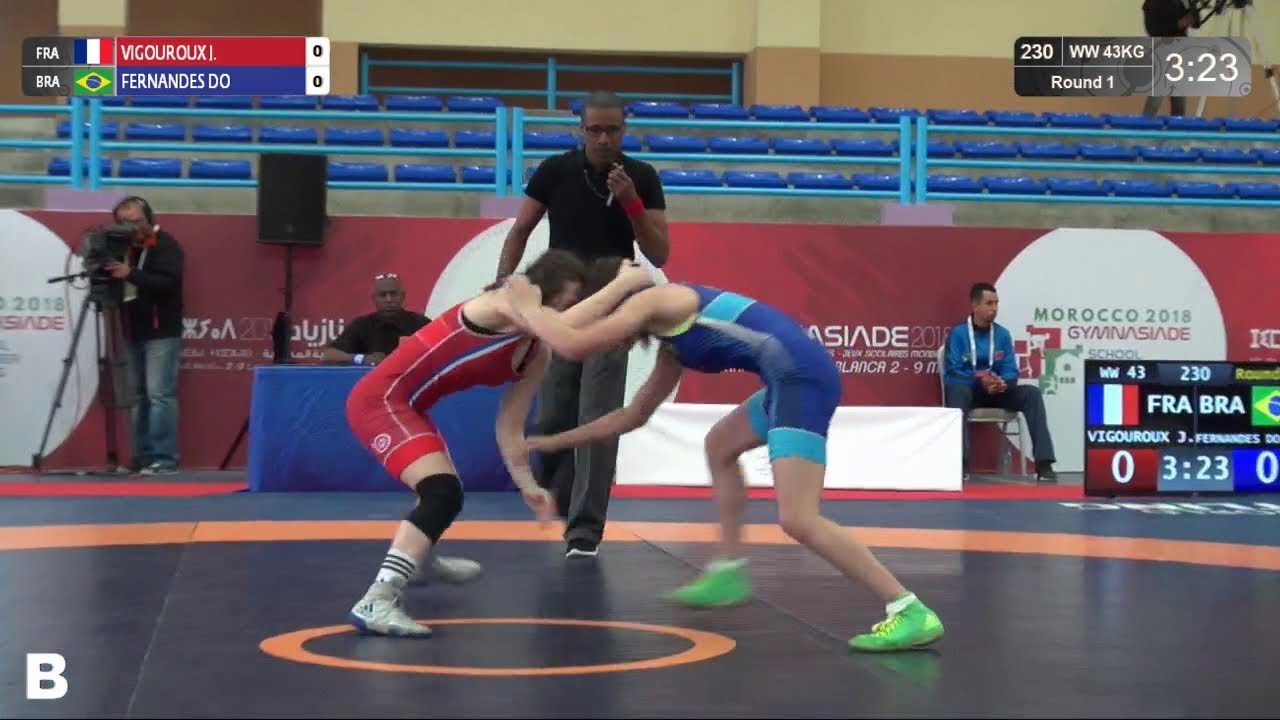 Round 1 WW - 43 kg: J. VIGOUROUX (FRA) v. K. FERNANDES DO (BRA)