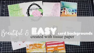 Watercolor, Stamp & More with Tissue Paper  | Cardmaking