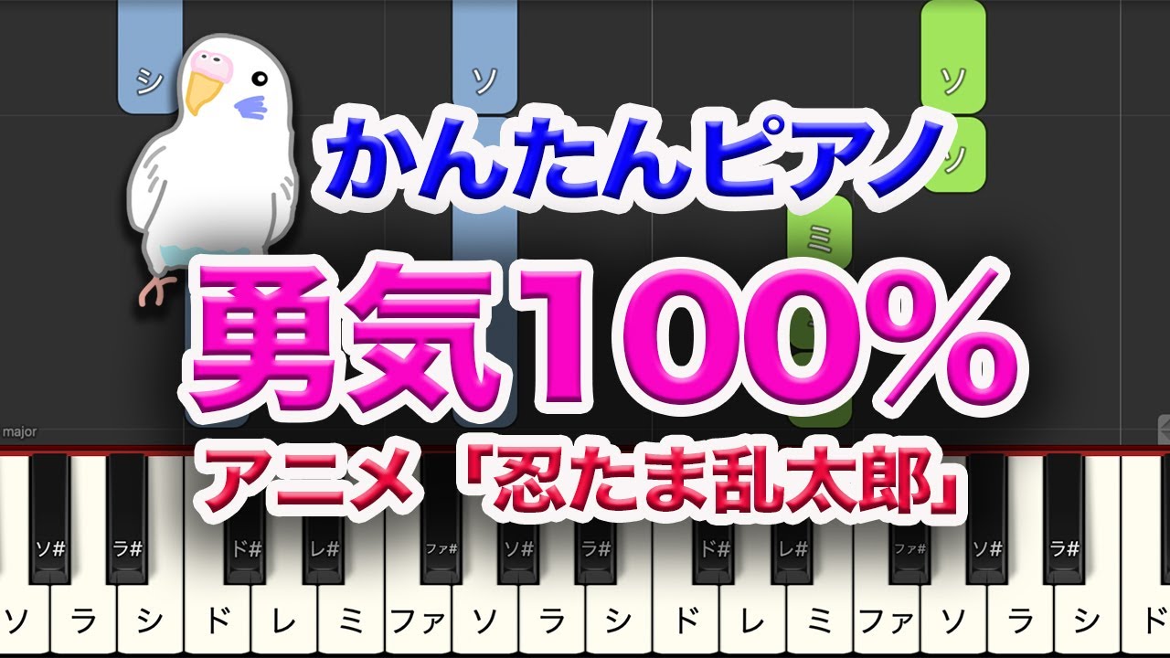 「勇気100％」　忍たま乱太郎　簡単ピアノ