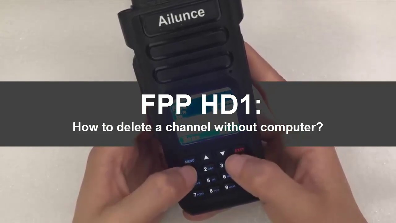 FPP Ailunce HD1: How to delete a channel without computer - YouTube