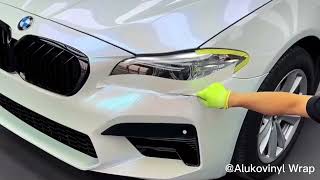 Alukovinyl Metallic Gloss Aurora White Vinyl Wrap Resimi