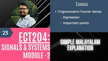 Trigonometric Fourier series | Module 2 | S&S Lect 23