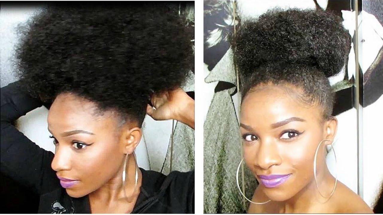 How-To: Voluminous Puff & Bun w/ a Drawstring Ponytail ... (1280 x 720 Pixel)