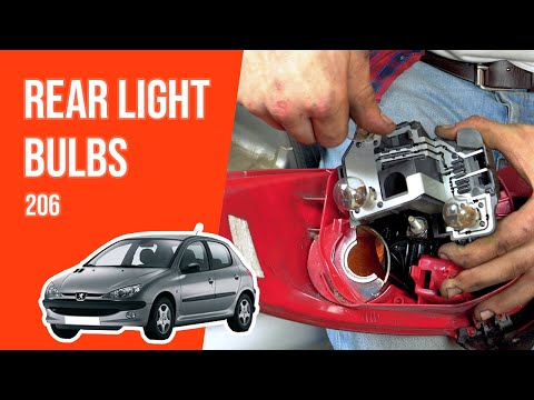 How to replace the rear light bulbs PEUGEOT 206 💡