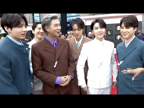 BTS Was EXCITED to See Justin Bieber and Lady Gaga at 2022 Grammys!