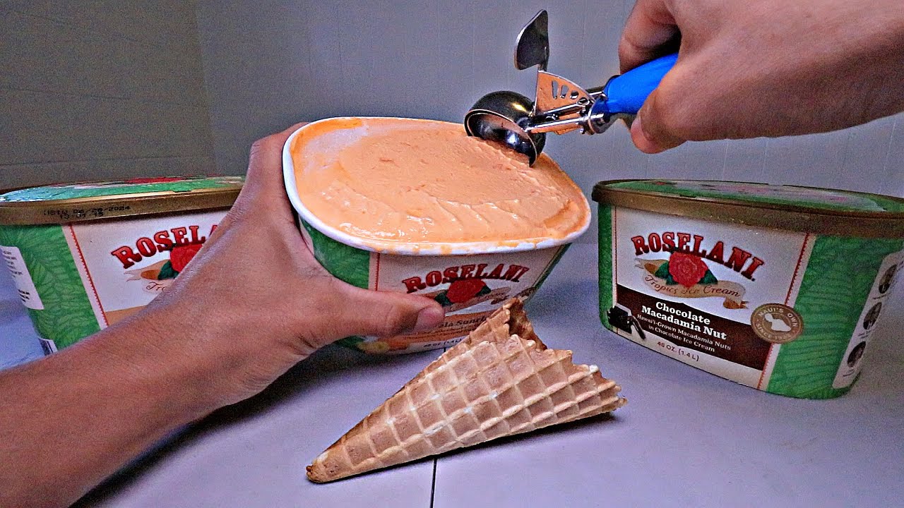 Three Roselani Ice Cream Review (Haupia, Pauwela Sunrise, Chocolate Macadamia Nut) YouTube