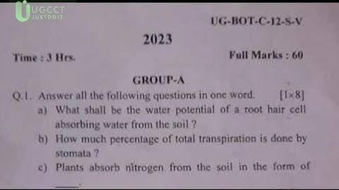 Botany Core 12 Question paper 5th semester  Angul autonomous college 2023 #trending #botany