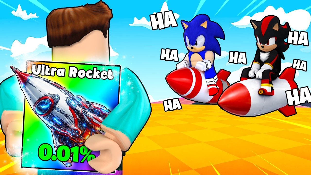 I PRETENDED TO BE A NOOB THEN USED OP ROCKET IN ROBLOX !!