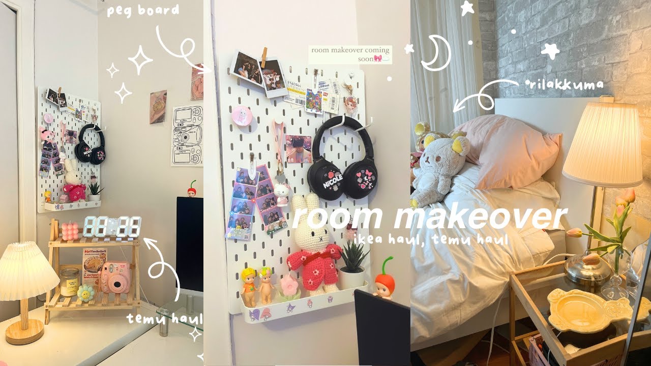 aesthetic room makeover ♡₊˚ ikea trip, temu haul, cleaning timelapse ...
