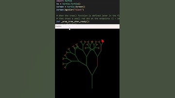 Draw Tree in Python turtle #coding #computerscience #correctcoding #pythonturtle #programming
