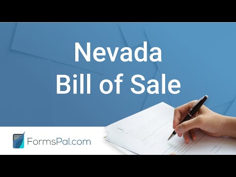 Nevada Auto Bill Of Sale