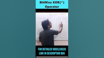 Example of Bitwise XOR Operators