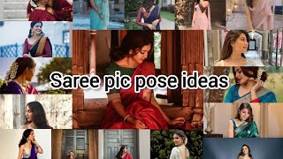 Saree pic pose ideas 🤍🤍 screenshot 3