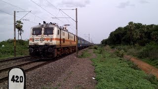 12656 Chennai Central - Ahmedabad Navjeevan Sf Expresss With Rpm Wap7 Indian Railways