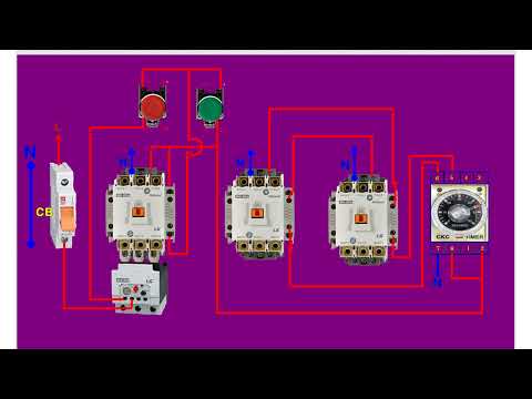 Video sơ đồ đấu nối mạch điều khiển khởi động sao tam giác - youtube