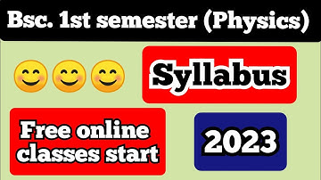 Bsc. 1st semester Physics syllabus!! #freeonlineclasses #bsc1stsemester #mjpru