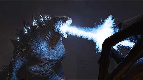 Godzilla 2014 atomic breath blender animation.