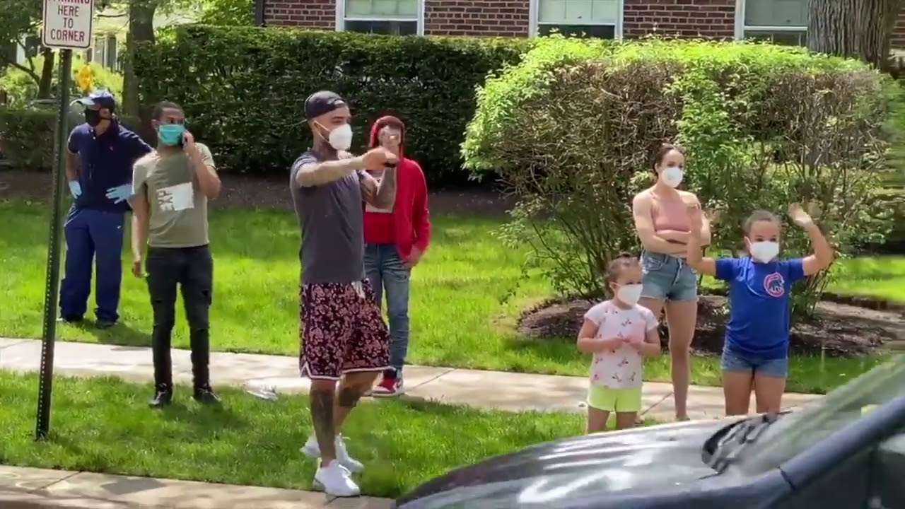 Friends of Hecky and his family gathered at the Civic Center for a car procession to honor him.