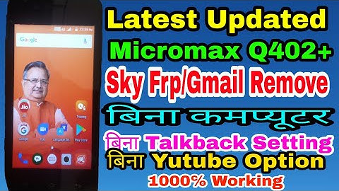 Micromax Q402+/Q440 Sky Frp/Gmail remove new Updated method 2020