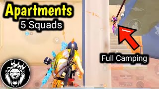 School Apartments 5 Squads / Full Rush Conqueror Lobby / PUBG MOBILE