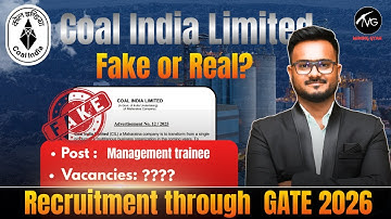 🚨 CIL MT Recruitment 2026 via GATE Scorecard | Real or Fake Notification?🚫 Real Truth Revealed! ✅