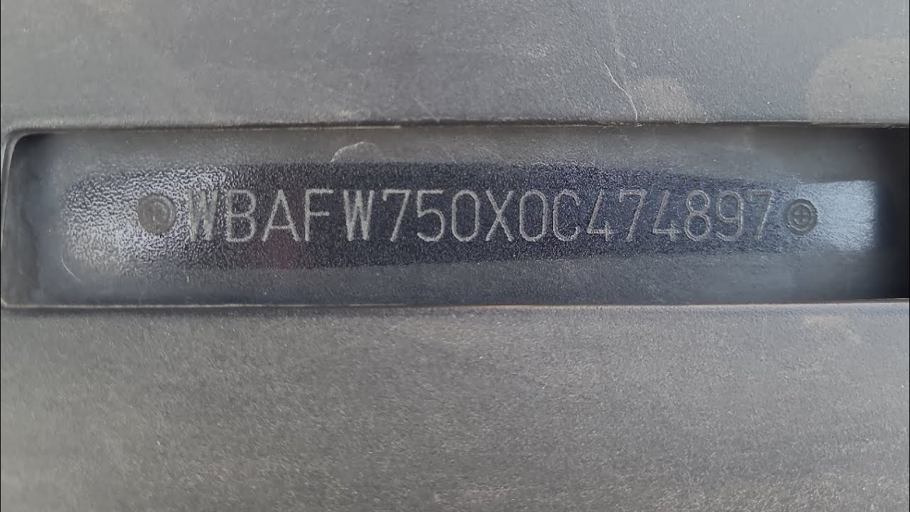 BMW 520D chassis number location vin number YouTube