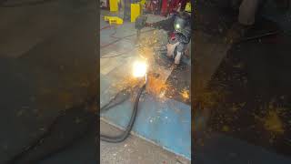 Auto ARCAIR gouging tractor with Lincoln Electric DC 1000 and modified LT -7