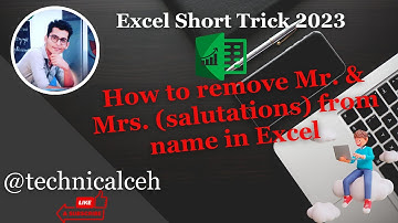 How to add Mr. & Mrs. Excel Short Trick 2023#excel #exceltips #exceltutorial