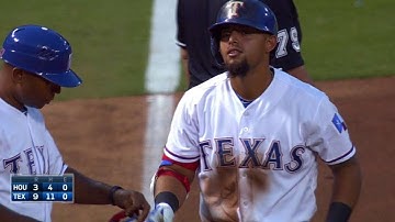 HOU@TEX: Odor increases lead with two-run triple