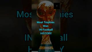 Most Trophies won in Football History️#shorts #football #fifa#messi #ronaldo