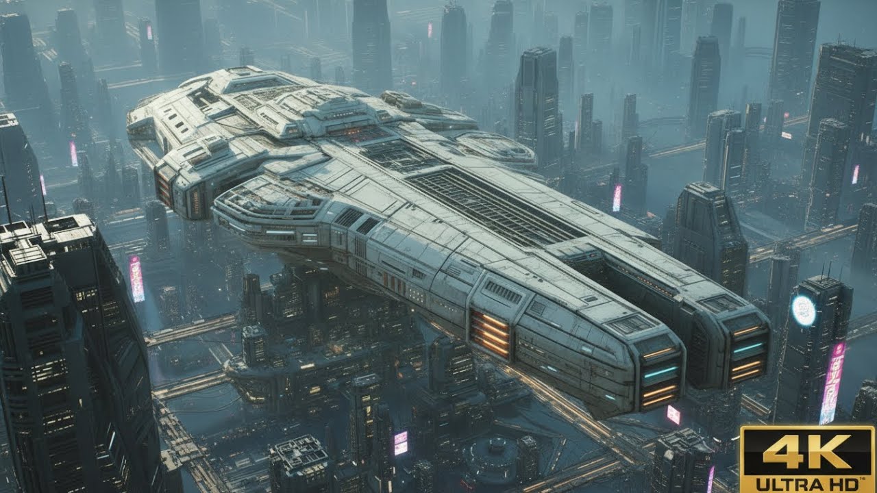 Lost in the Future City | RELAX – Deep Sci-Fi Ambient Factory | 4K ULTRA HD