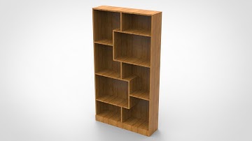 「DESIGN 287」 Simple Bookshelf | Solidworks tutorials