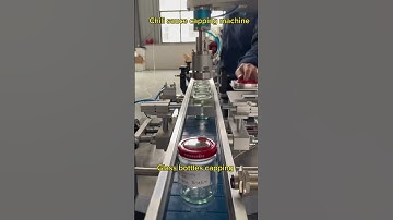Chili sauce capping machine, cap 25 bottles per min #cappingmachine #glassbottles #automatic
