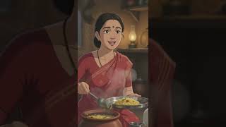 Rainy day in Indian village & family time with Grandmother homemade khichadi #shorts #ghiblistyle