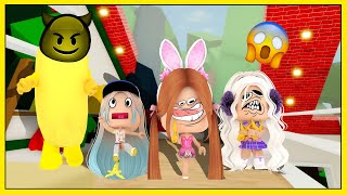 SARI CANAVAR AİLESİ PEŞİMİZDE 🍌 ROBLOX BANANA POLICE FAMILY PRISON RUN ESCAPE! (Obby)