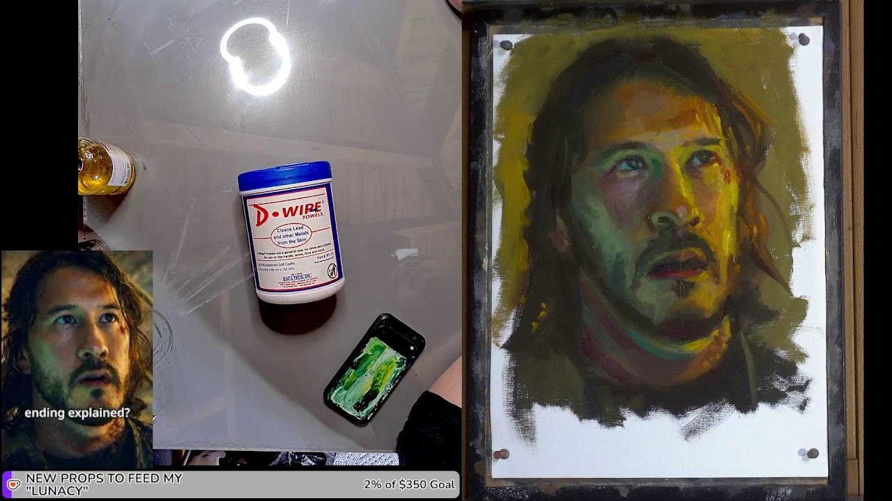 Oil Painting Portrait Markiplier in Iron Lung