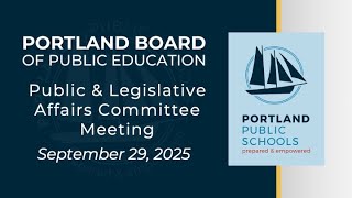 September 29 Public & Legislative Affairs Committee Meeting