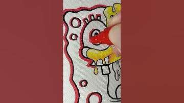 SpongeBob Glitch Style | Posca Markers