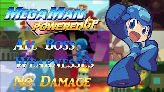 Mega Man Powered Up - |Hard Mode| All Boss Weaknesses  (No Damage)