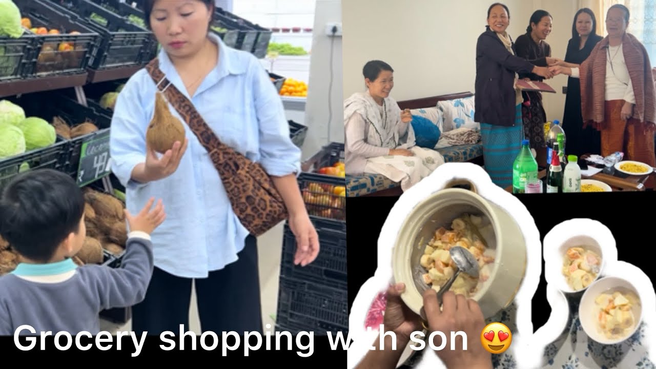 Grocery shopping with son|| After our meeting ||