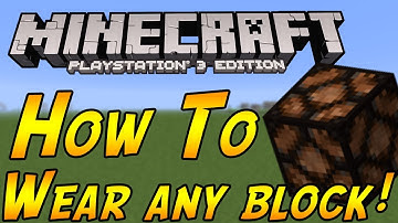 Minecraft PS3 Edition - How To Wear Any Block On Your Head! (Glitch Tutorial)