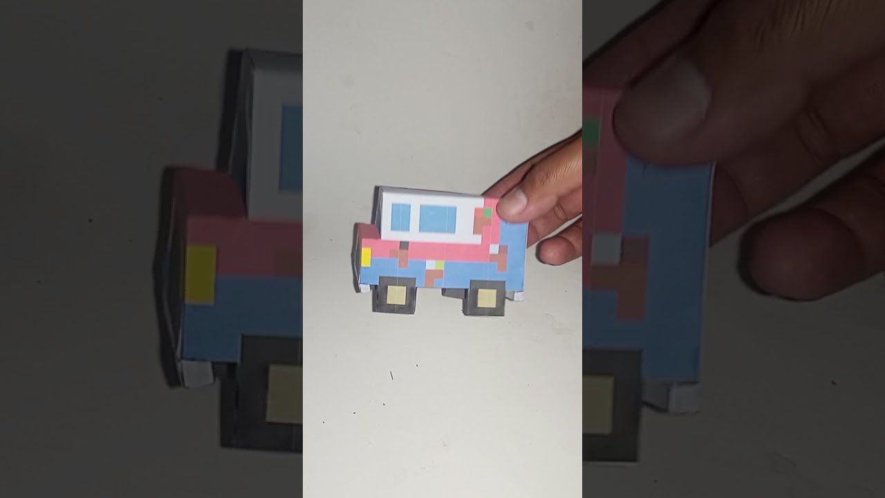 ice cream van papermodel from Blocky Highway Android game