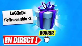 J'OFFRE DES CADEAUX SUR FORTNITE ! 🎁 #fortnite