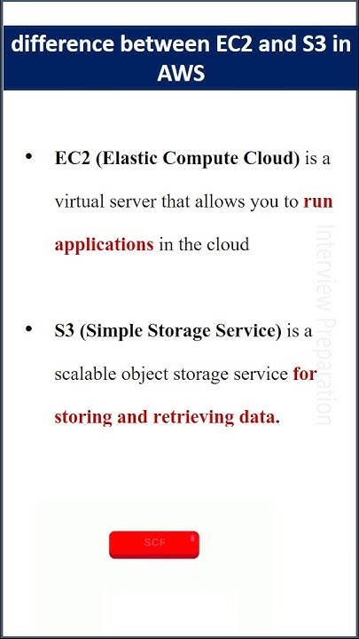 Difference between EC2 and S3 in AWS | interview Preparation - YouTube